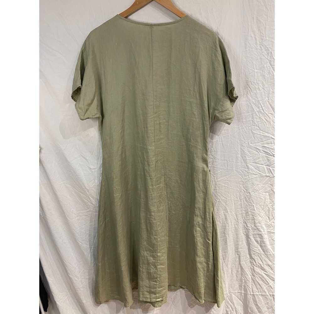 Grae Cove Ainsley Dress Womens XS Linen Knee Length Beach Costal Summer Minimal - Picture 5 of 8